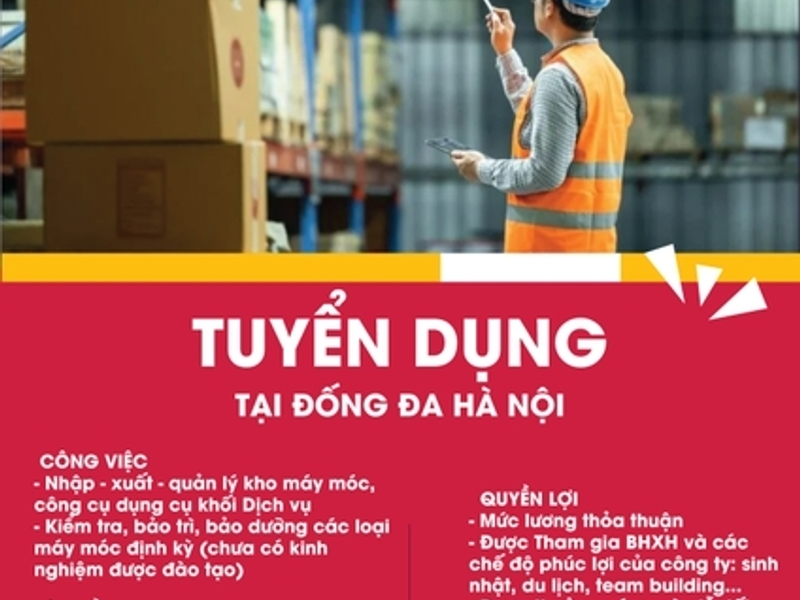 TUYỂN DỤNG: NHÂN VIÊN KHO - ĐÓNG HÀNG